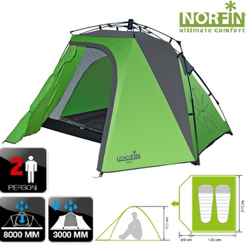 Туристическая палатка Norfin Pike 2 NF - Палатки - Туристические - Интернет магазин палаток ТурХолмы