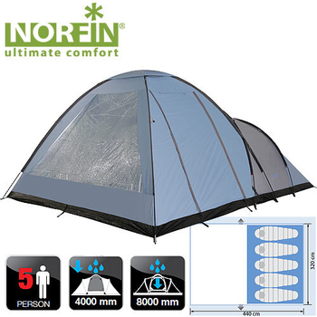 Кемпинговая палатка Norfin Alta 5 NFL - Палатки - Кемпинговые - Интернет магазин палаток ТурХолмы