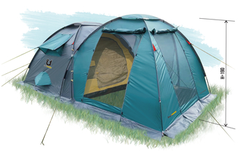 Кемпинговая палатка TauMann River Grand 4 - Палатки - Кемпинговые - Интернет магазин палаток ТурХолмы